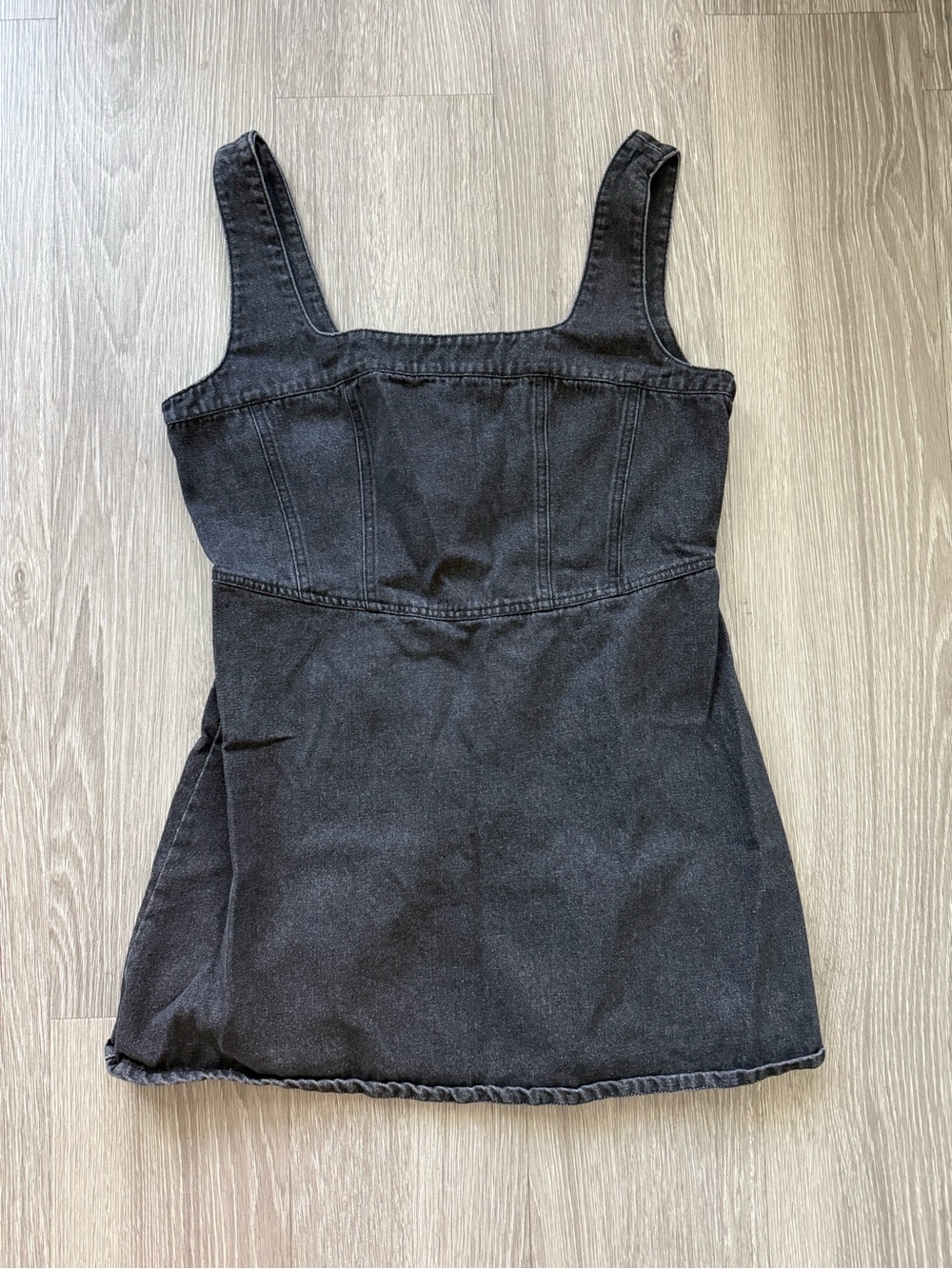 Lulu's Black Denim Mini Dress